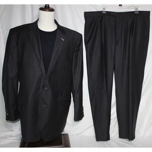 JOSEPH ABBOUD X ZEGNA Men's 50L Charcoal Wool 2B 2-Vent Suit - Pants 42 X 32